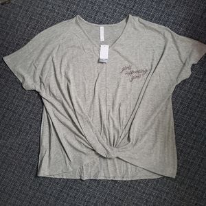 NWT Embroidered short sleeve top
